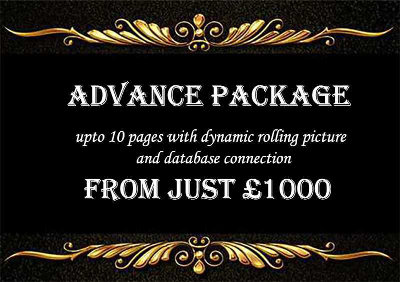 Advance web design package for just ￡1000